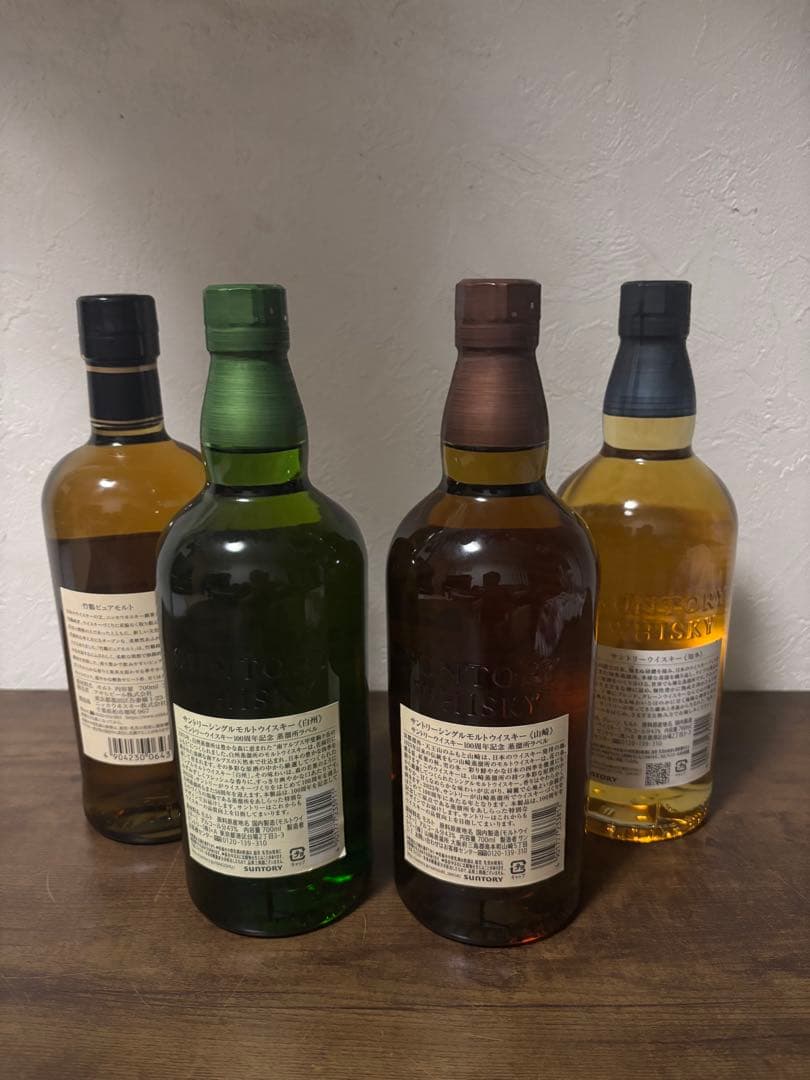 日本ウイスキー 竹鶴・白州・山崎・知多 4本セット