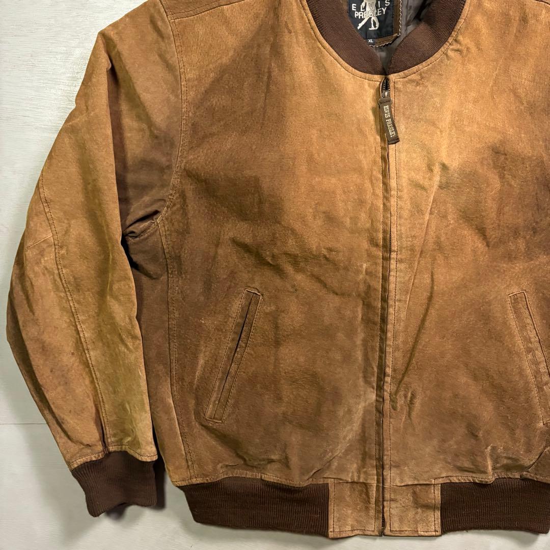 ELVIS PRESLEY レザースタジャン　ブルゾン　豚革　短丈　XL