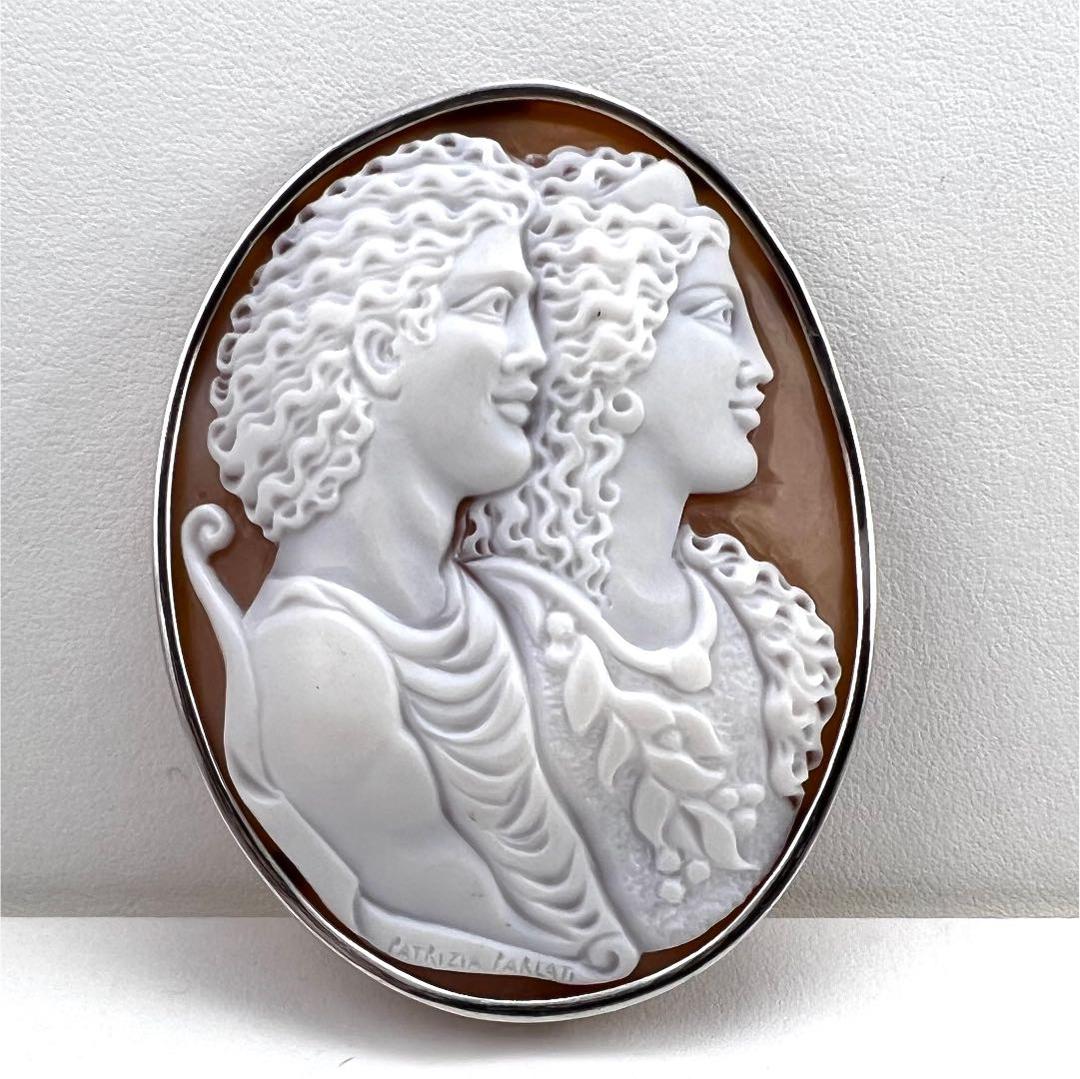 プラチナpm900 枠　K14WGブローチ　カメオ　パトリシア　パルラティ
