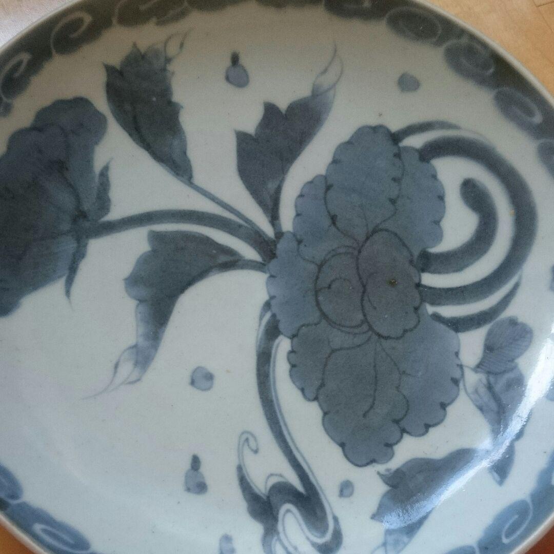 江戸期 古伊万里 大皿 (牡丹の図)