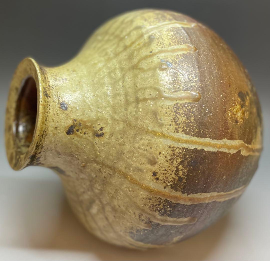 信楽焼　古信楽　壺　在銘　作家作品　b9597