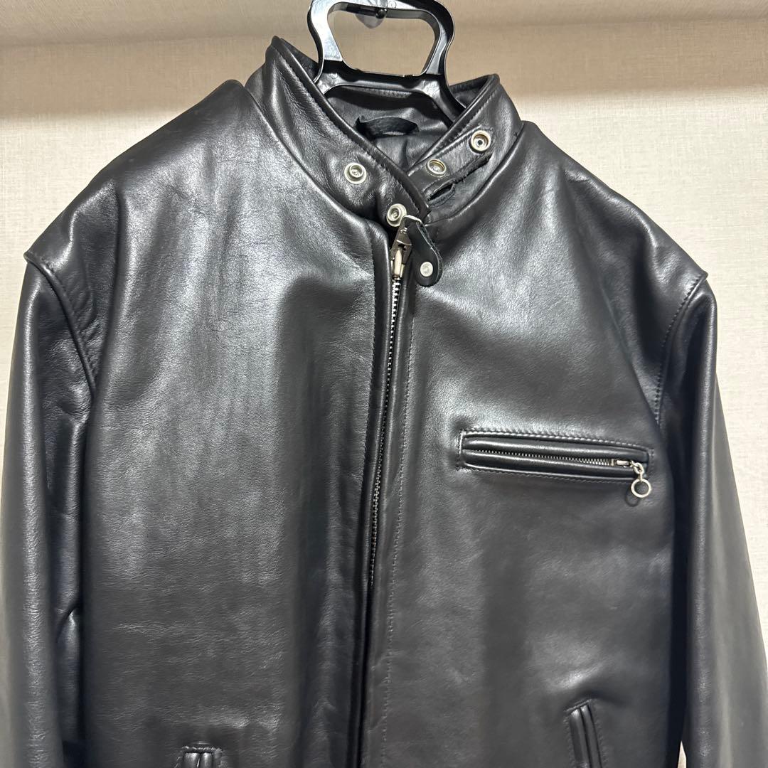 【よしたつ】schott 641 レザージャケット　シングルライダース40