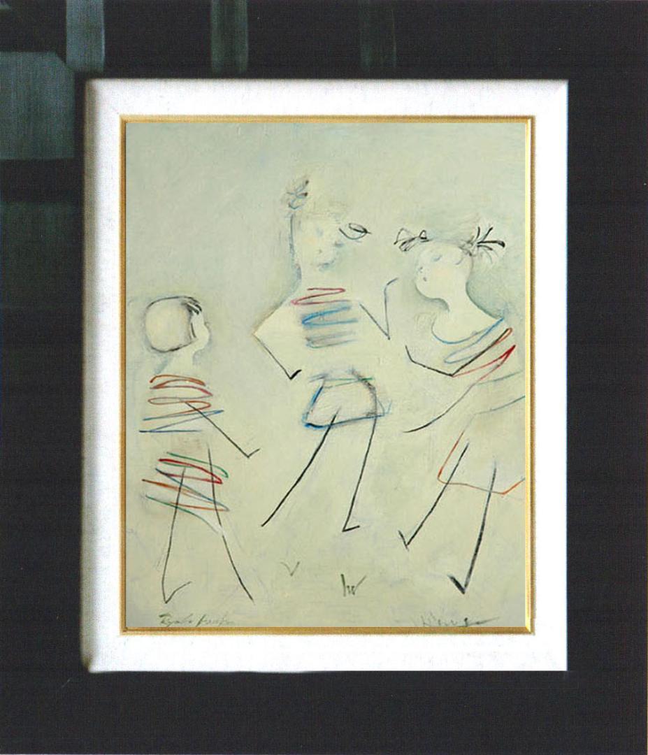 油絵 絵 絵画 インテリア F4-051513 人物 可愛い子供たち