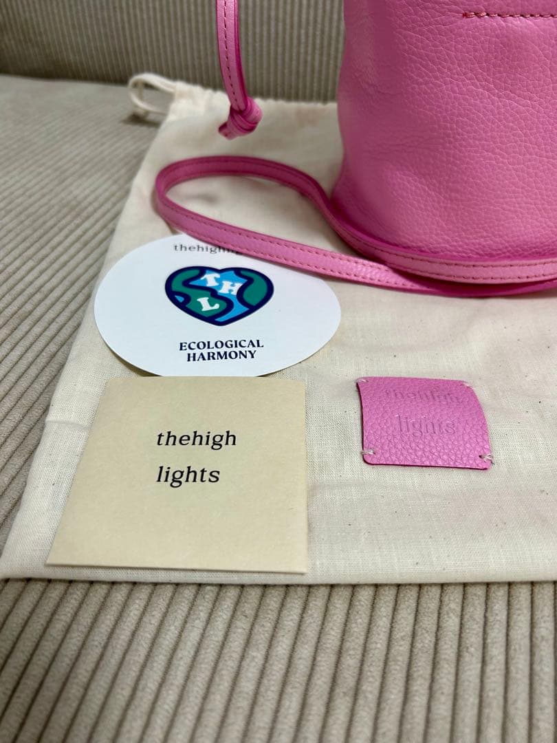 お値下げ thehighlights 'pot' ピンク ショルダーバッグ