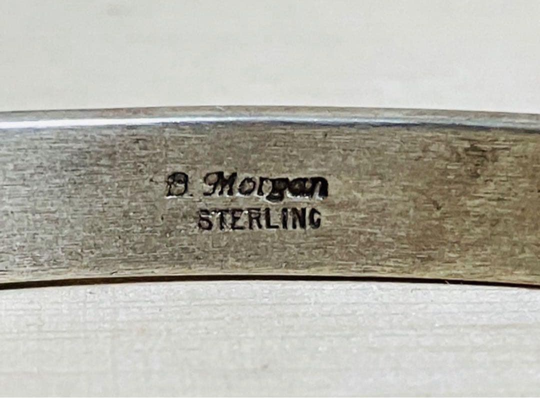 ナバホ　ブルースモーガン　バングル　スターリング