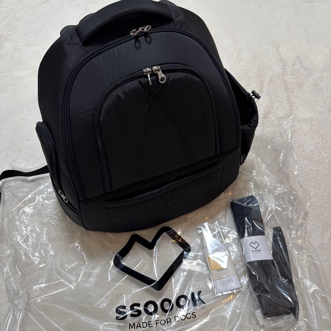 【新品未使用】ssoookフロントバッグ　ブラックLサイズ