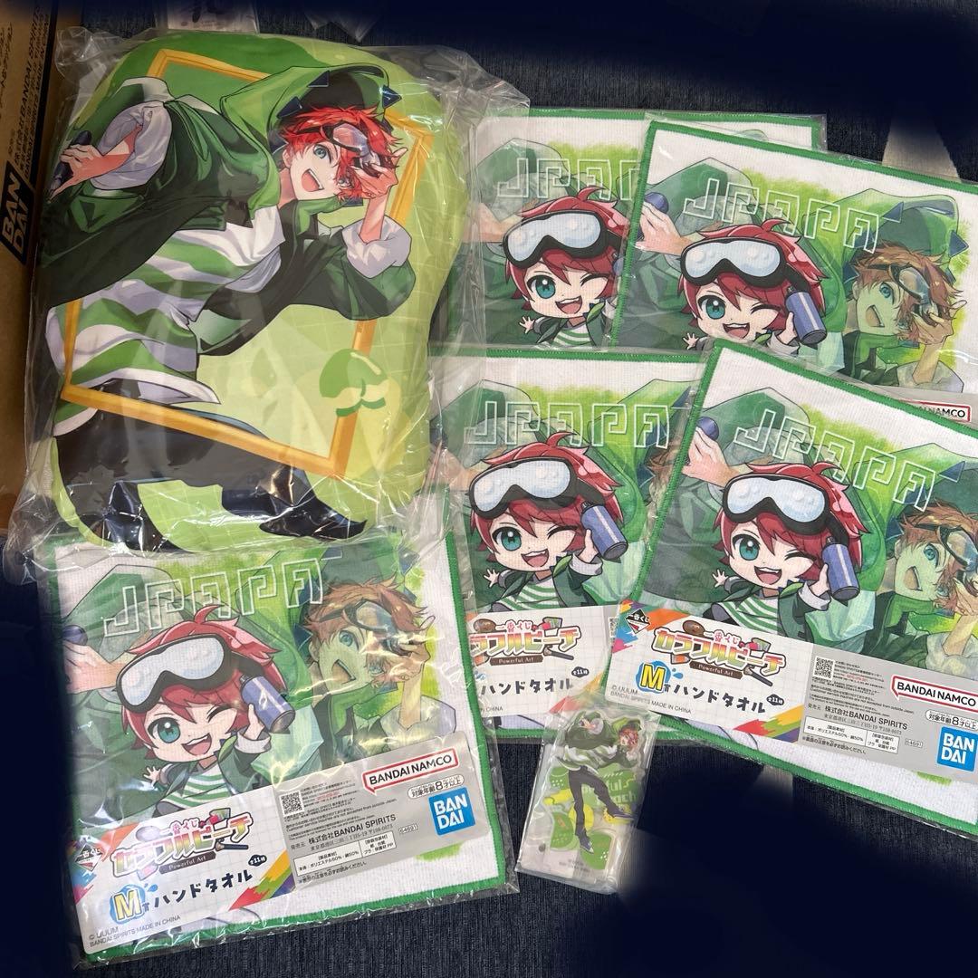 カラフルピーチ　一番くじ　タオル5枚 【じゃぱぱ】　カラピチ　アクスタ