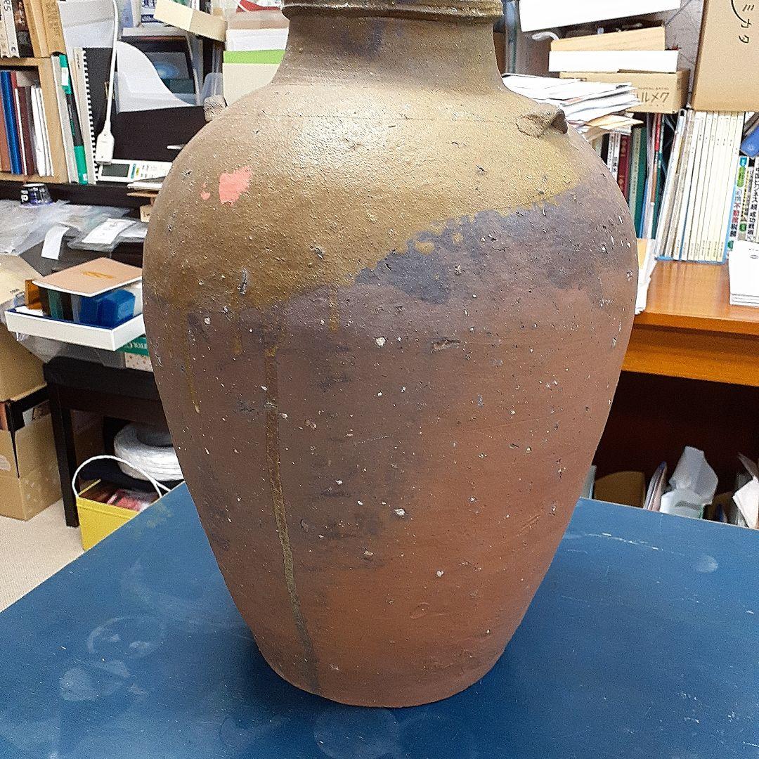 やっしー　　古陶　琉球南蛮大壷　三耳線文壺　荒焼