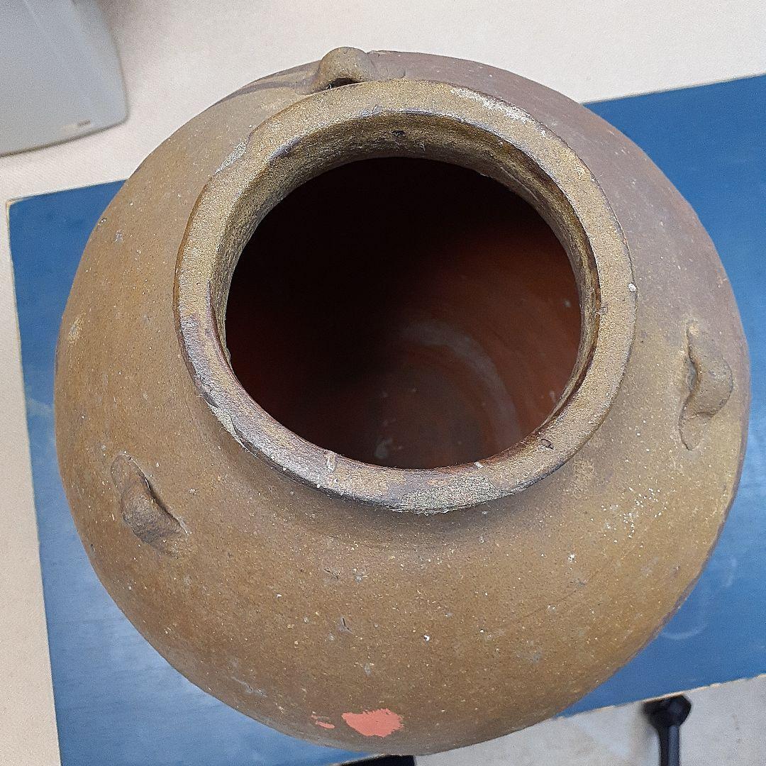 やっしー　　古陶　琉球南蛮大壷　三耳線文壺　荒焼