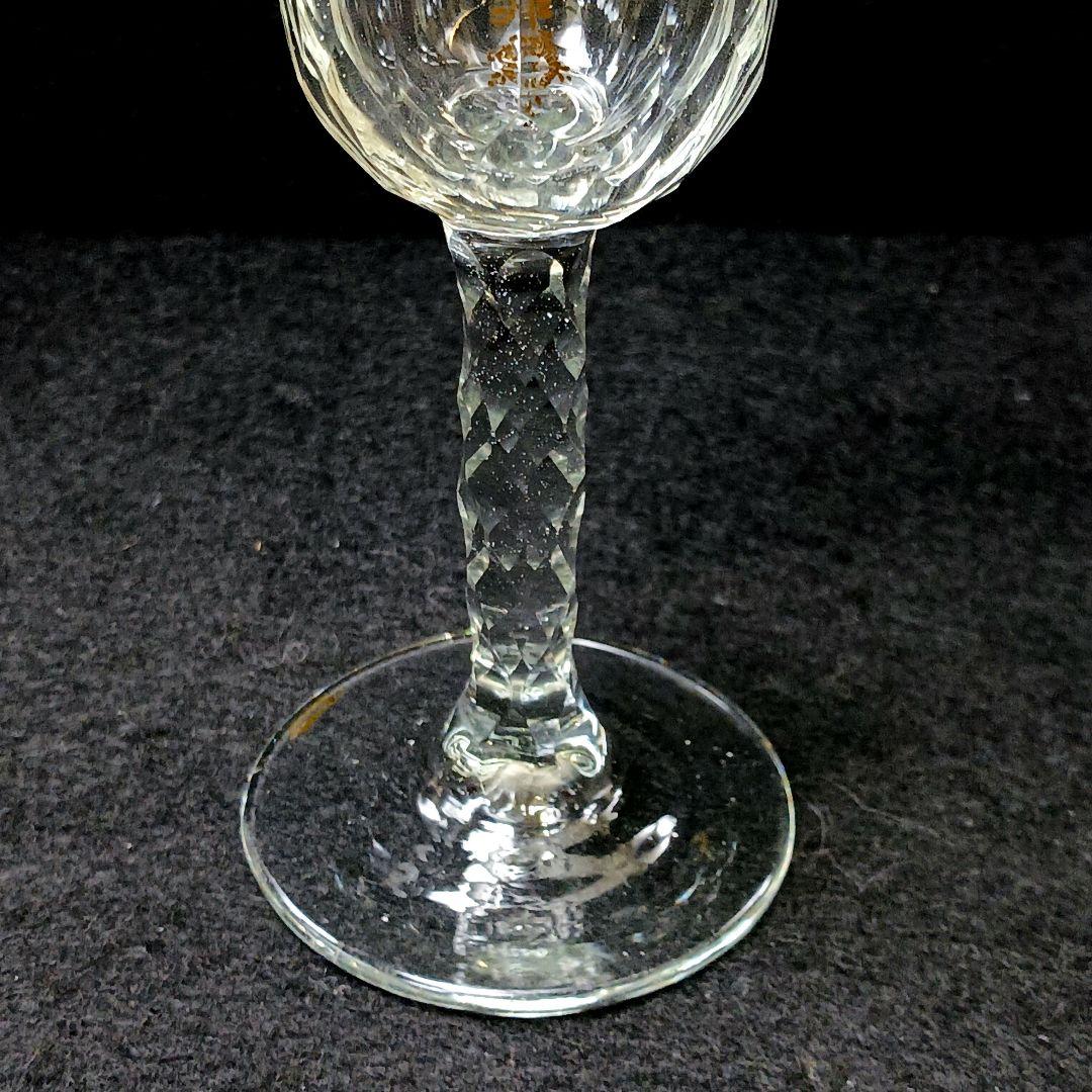 Y2590-7 オールドバカラ 金彩装飾 ステムグラス 高さ13.5㎝ 豪華金彩