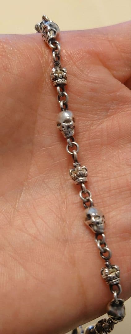 Justin Davis(ジャスティンデイビス)スカルとクラウンのブレスレット