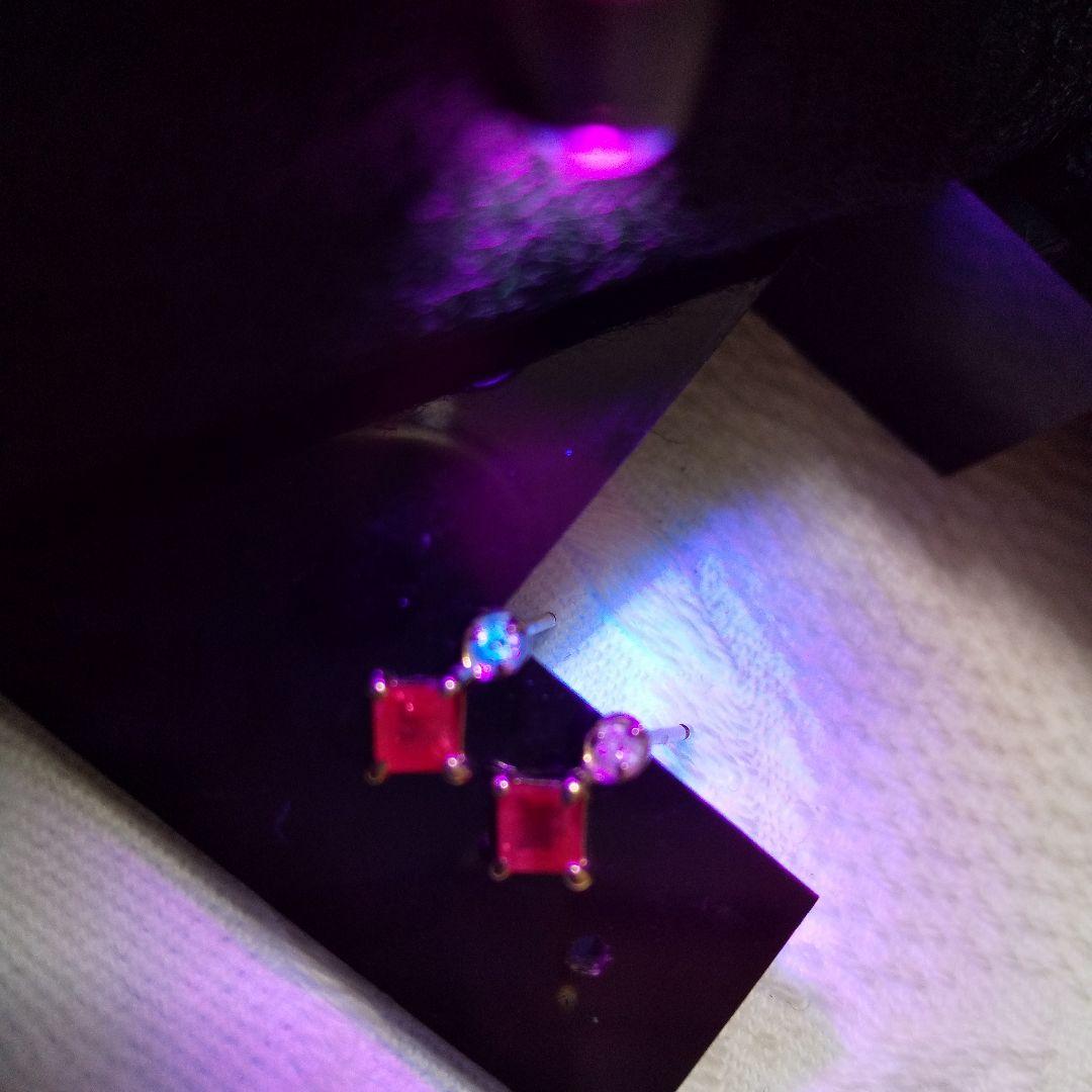 K18ダイヤモンド&ルビーピアス