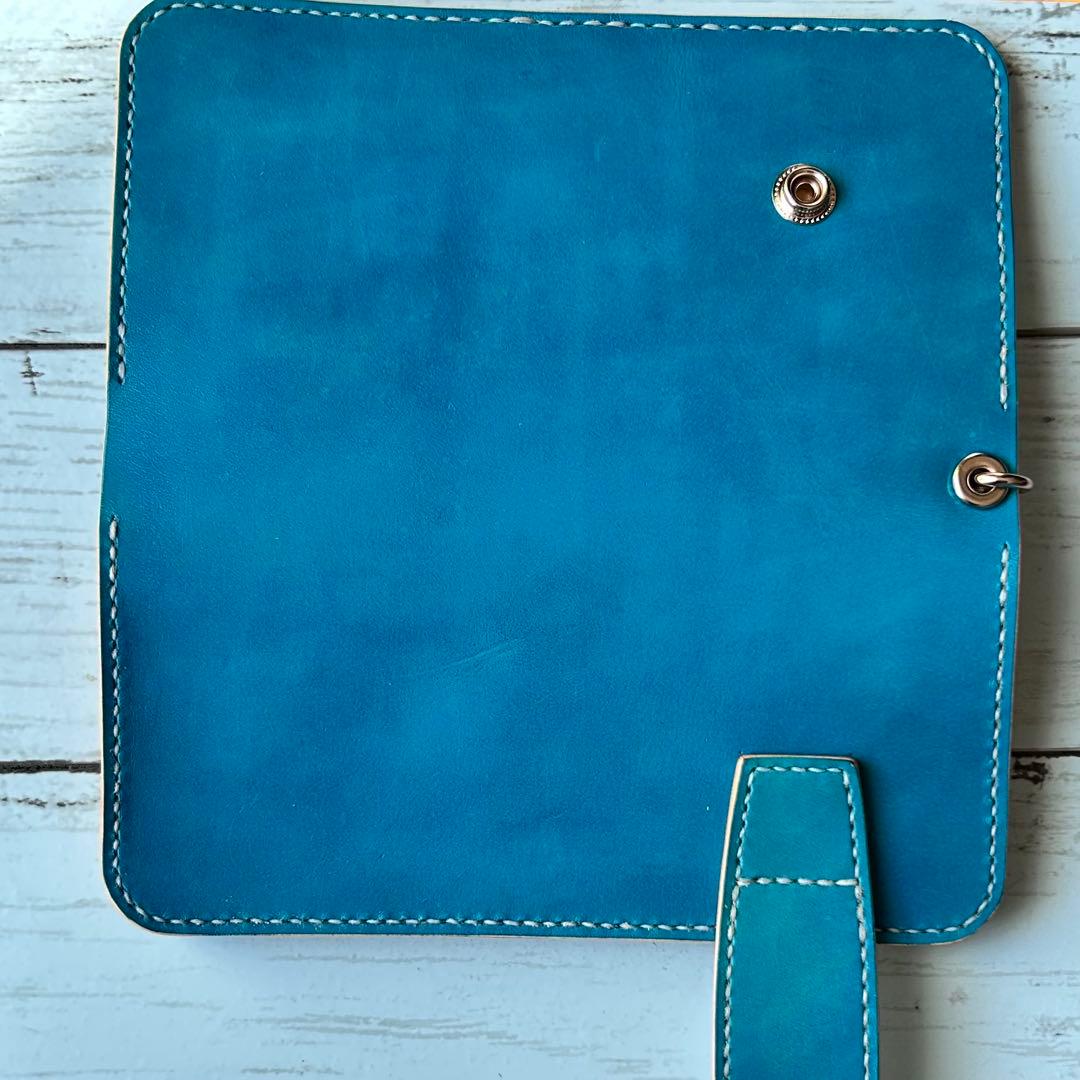 長財布　トラッカーウォレット　バイカーズウォレット　牛革　ハンドメイド　タイプB