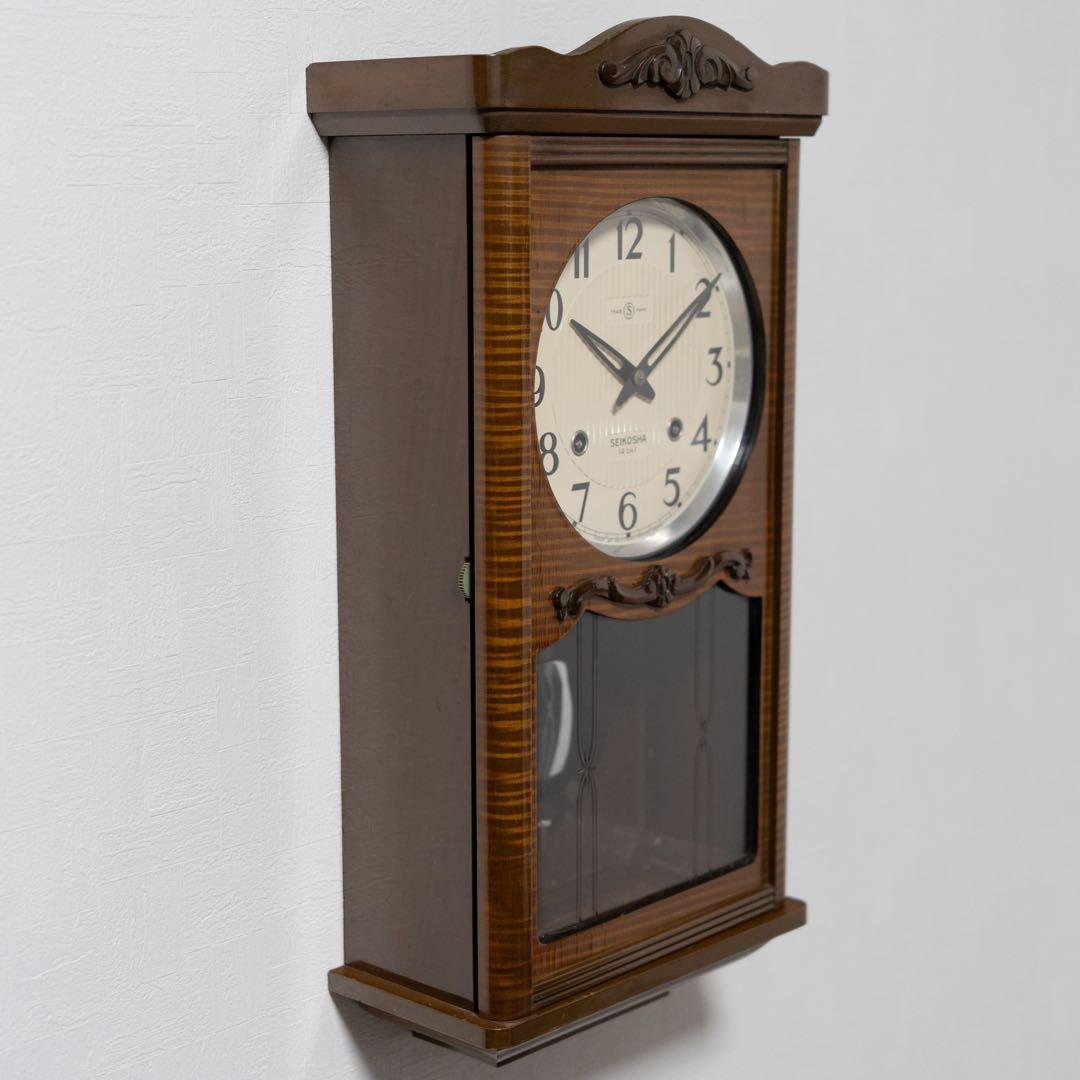 精工舎　柱時計　ボンボン時計　昭和　レトロ　オーバーホール済　動作品