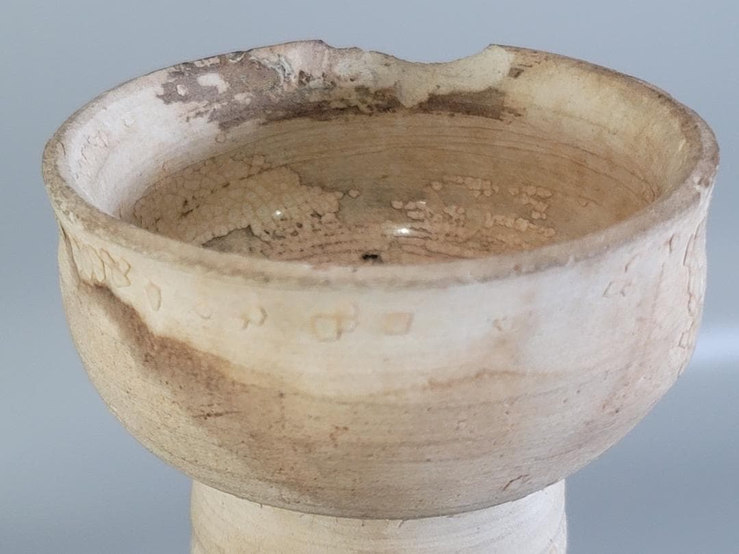 中国美術 遼白磁 纏龍貼 瓶 時代物 DT243