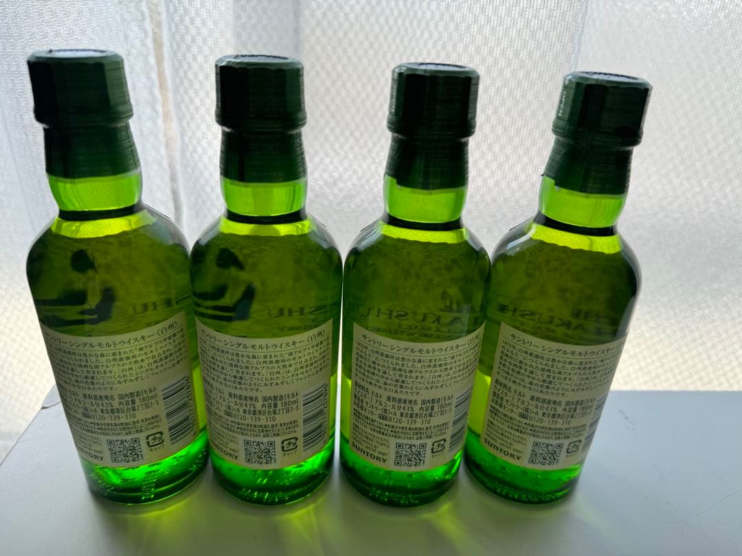 サントリー　白州180mlボトル×4本