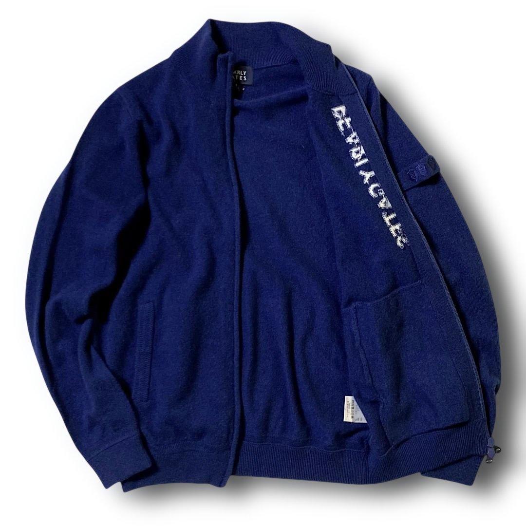 1 パーリーゲイツ 定4.2万 カシミヤ100% ニットブルゾン セーター 紺