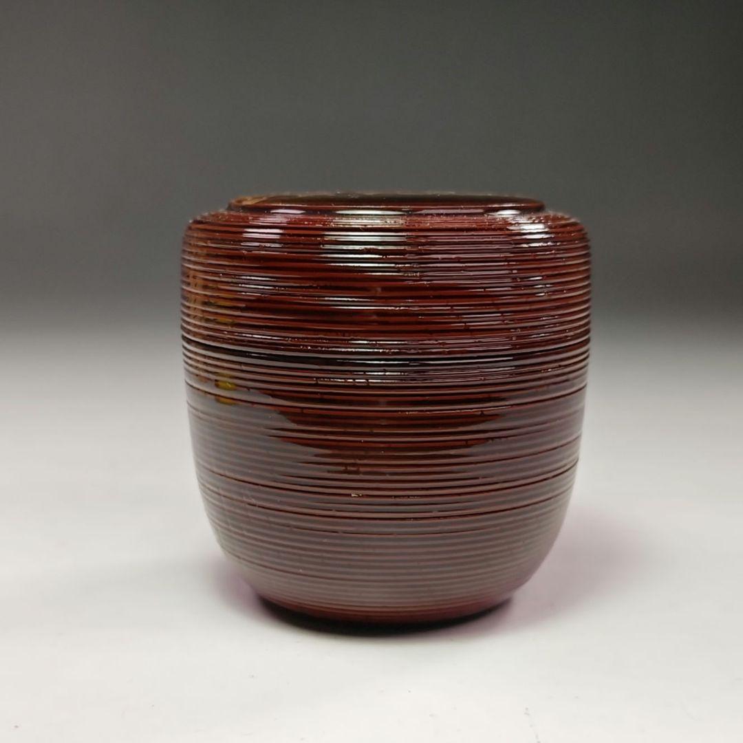 イ675 棗『多田桂寛作』『光琳松蒔絵　中棗 共箱』茶道具