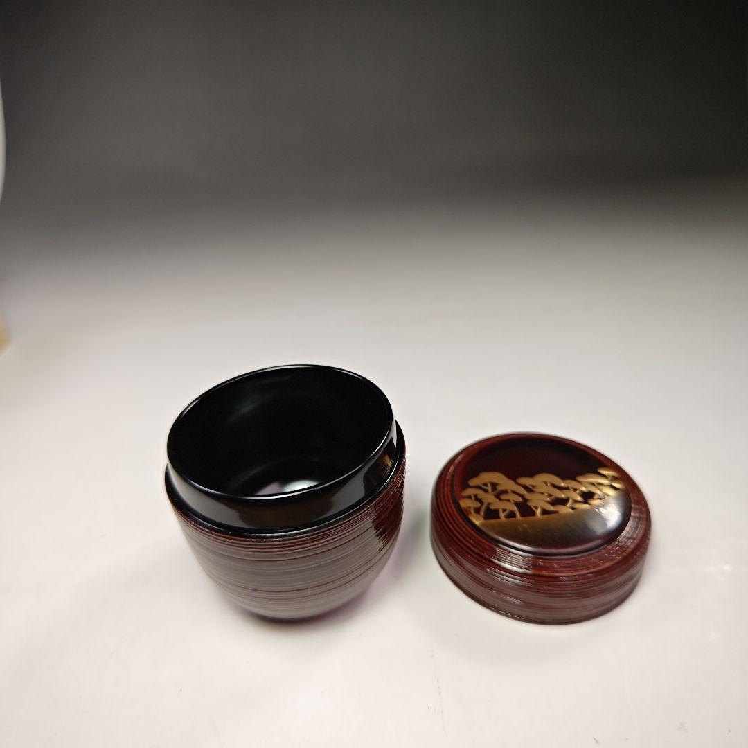 イ675 棗『多田桂寛作』『光琳松蒔絵　中棗 共箱』茶道具