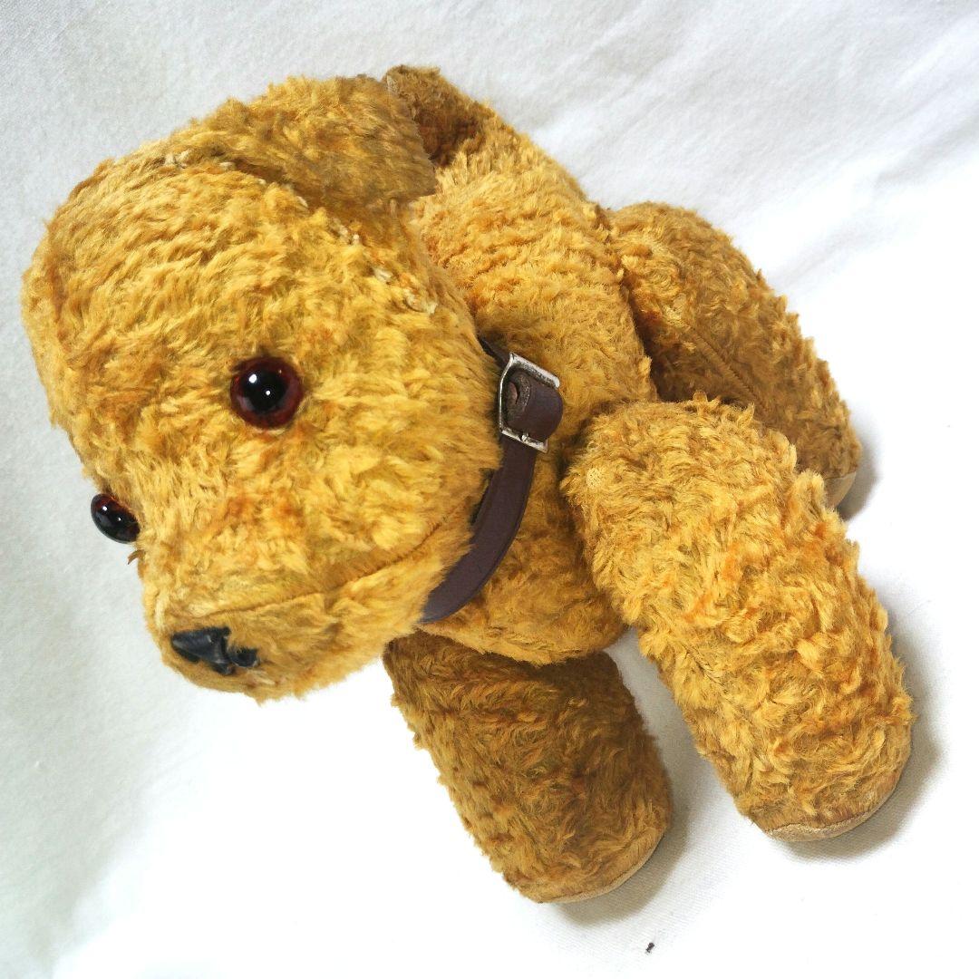 【アンティーク】茶色の小犬のぬいぐるみ　ヴィンテージ レトロ