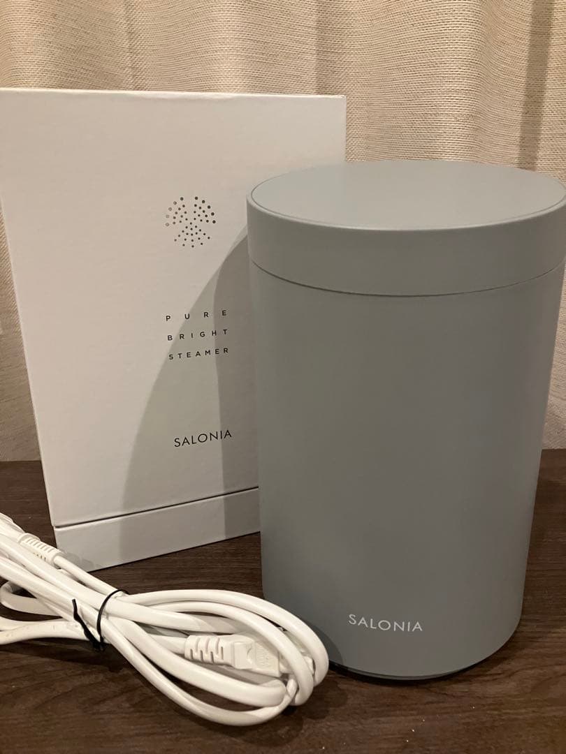 SALONIA PURE BRIGHT STEAMERフェイススチーマー グレー