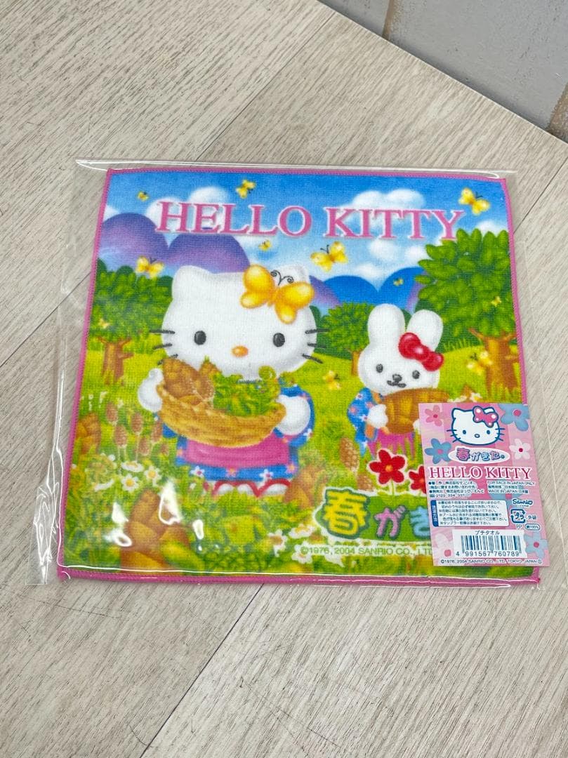 希少 当時物 ハローキティ プチタオル 2種×50 春がきた ドングリ 04年