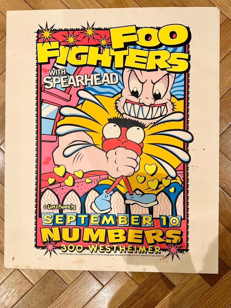 FOO FIGHTERS シルクスクリーン ポスター 1995 フーファイターズ