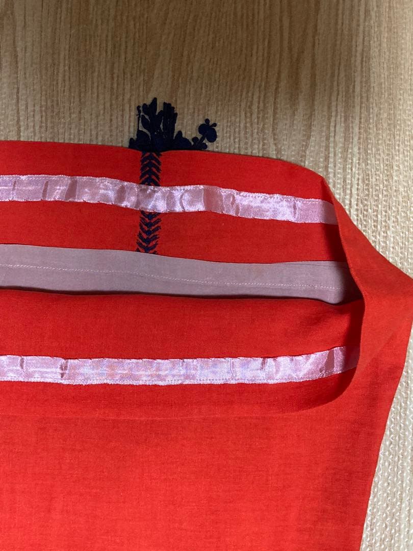 ミナペルホネン　スカート forest parade リネン　36 オレンジ