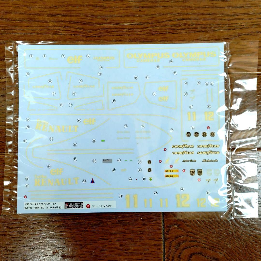 フジミ 1/20 ロータス 97T ルノー デテールアップデカル + 参考資料付