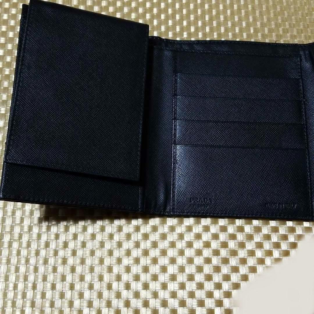 【クラシック】PRADA　プラダ　3つ折り財布　ブラック　ケース付き　新品未使用