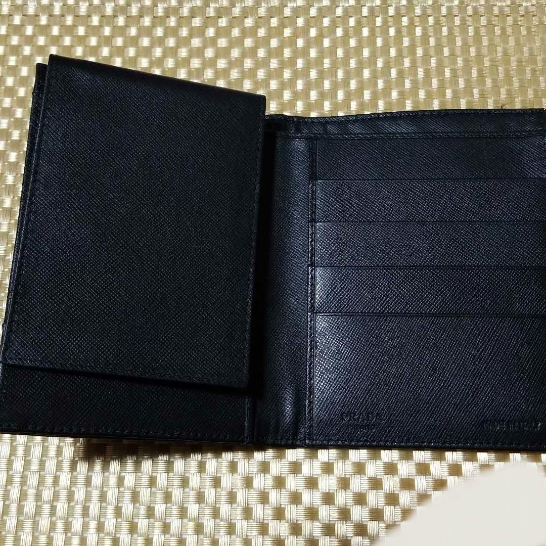 【クラシック】PRADA　プラダ　3つ折り財布　ブラック　ケース付き　新品未使用