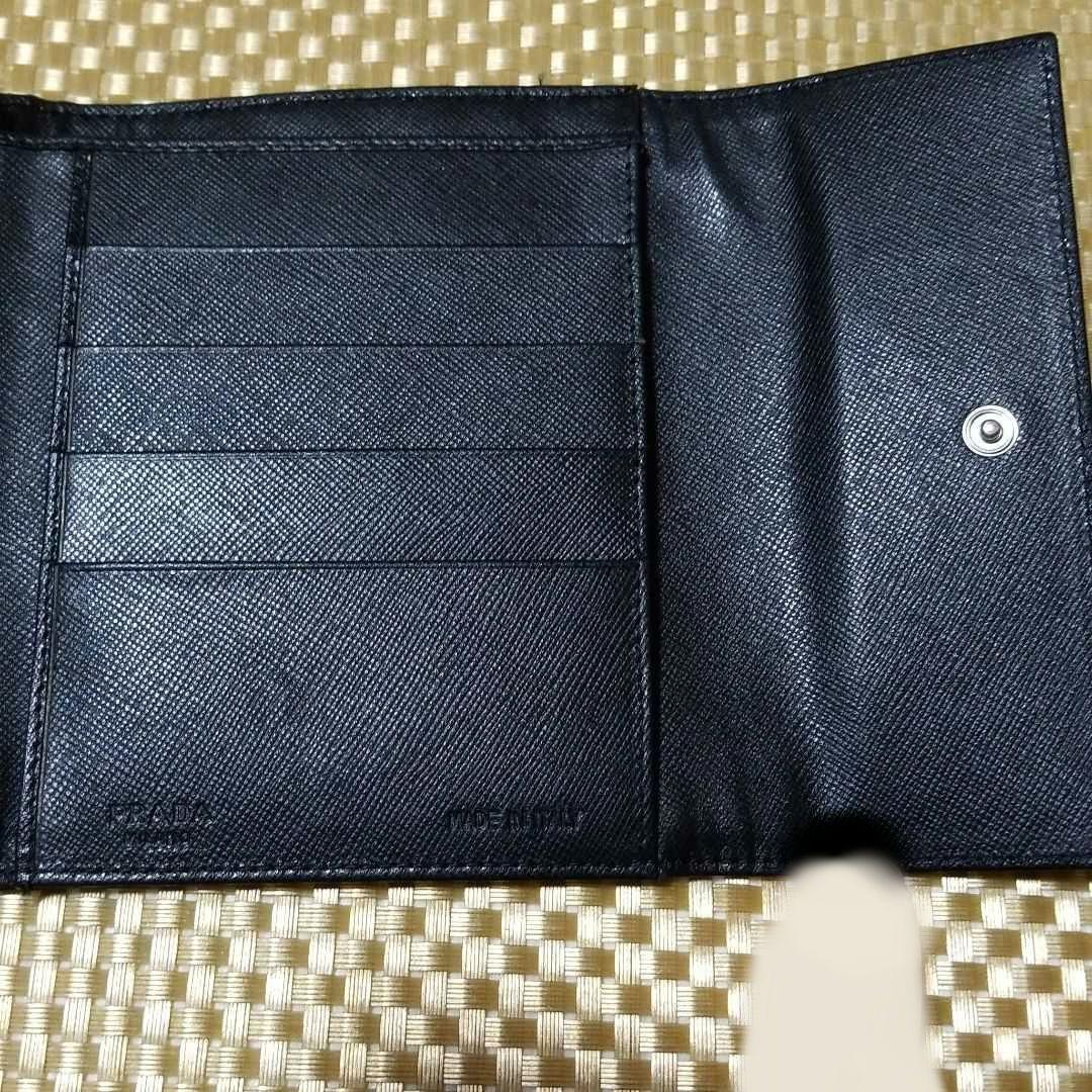 【クラシック】PRADA　プラダ　3つ折り財布　ブラック　ケース付き　新品未使用