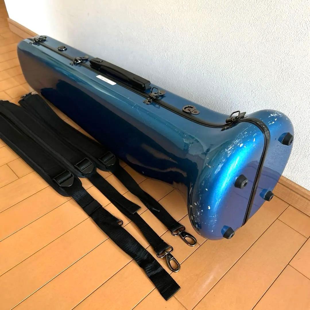 【中古】C.C.シャイニーケースII トロンボーン用ケース　ブルー
