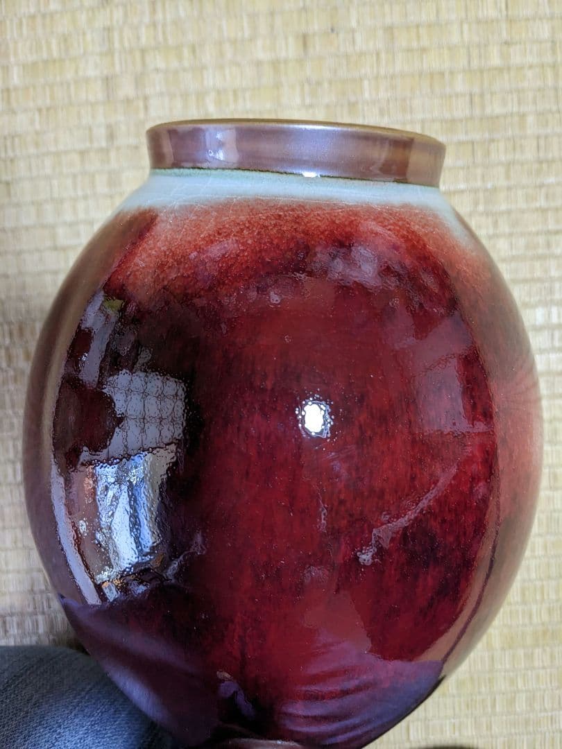 ♦中国陶磁 孔家鈞窯 花瓶 河南省 現代の鈞窯を代表する名門ブランド 美術品