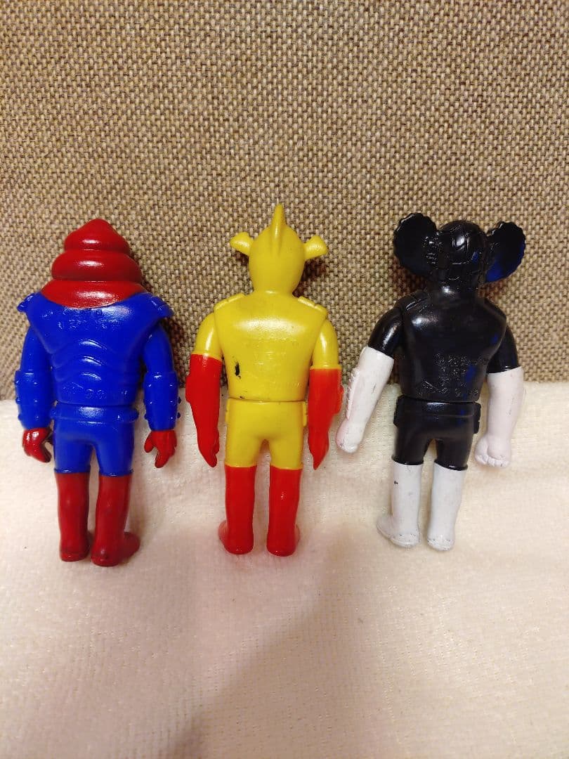 m*i様 貴重！当時モノ　アクマイザー3 ソフビ　3体セット！ブルマァク　タカト