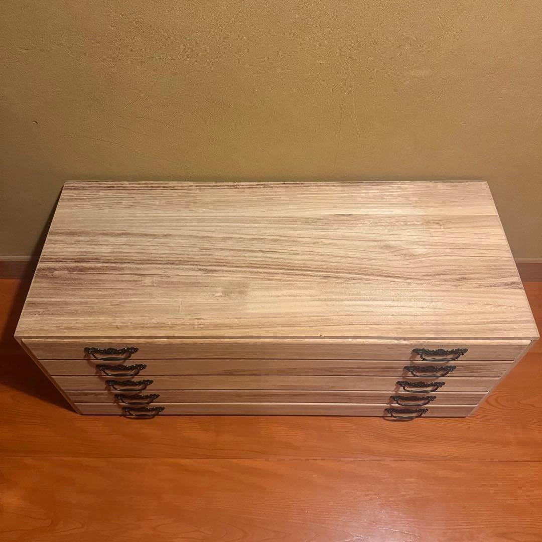 【訳あり】総桐箪笥｜防湿・防虫　和モダン　収納 レトロ タンス 5段