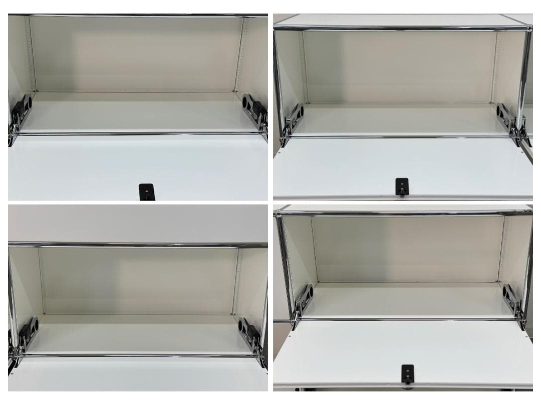 正規品■USM/ハラー■キャビネット　2列2段　白　鍵なし　サイドボード　収納