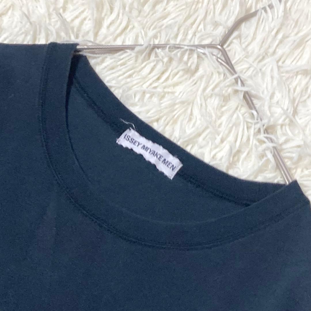 ISSEY MIYAKE MEN Tシャツ　長袖　袖切替　ドッキング　チェック