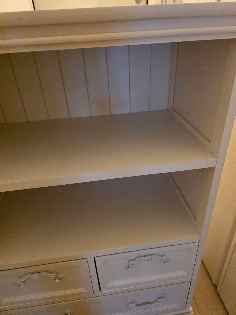 美品　ロマプリ 引出付きラック白/Neige(ネージュ)