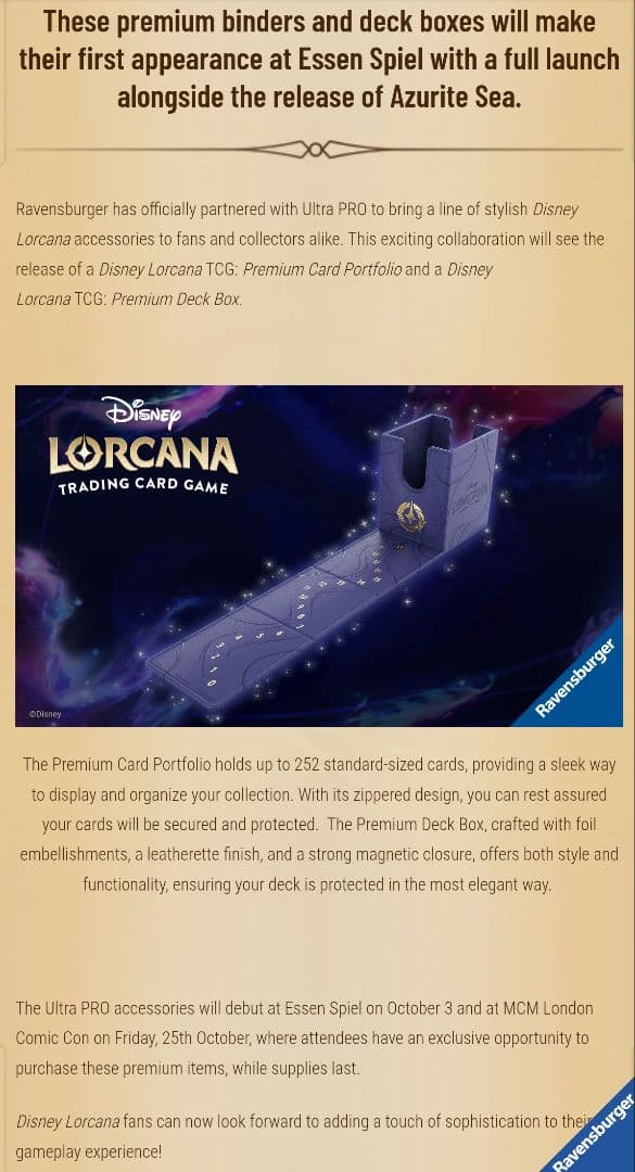 ロルカナ プレミアム デッキボックス 海外 Ultra PRO