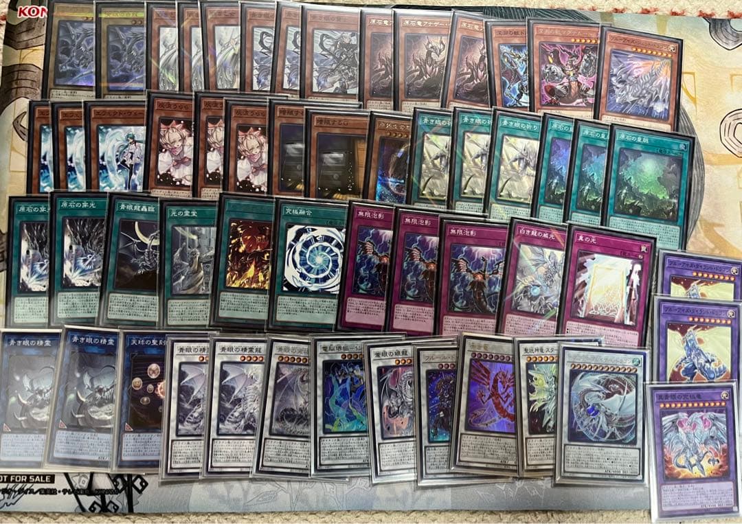 遊戯王　原石青眼デッキ スリーブ付き