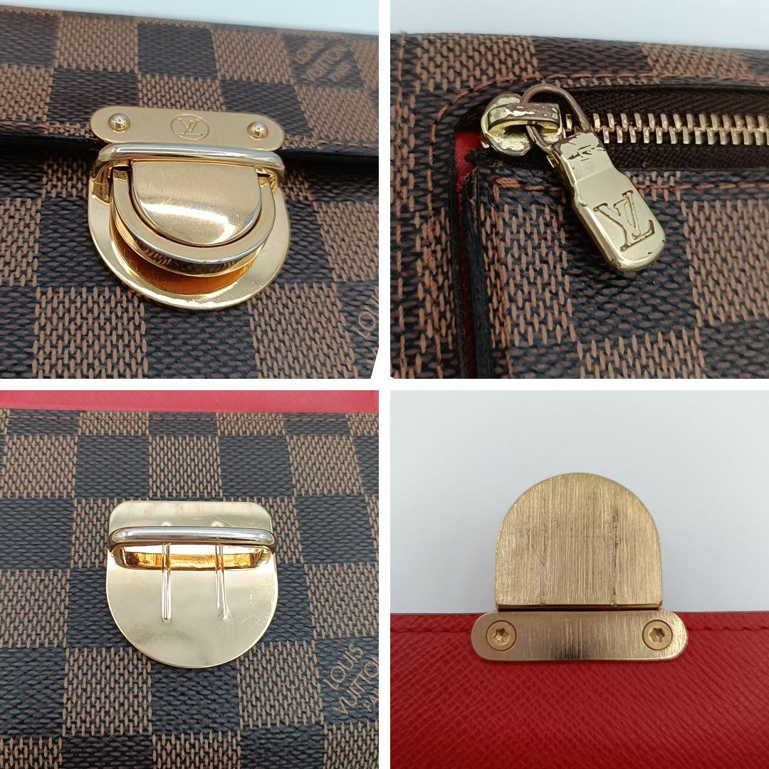 ルイヴィトン　ダミエエベヌ ポルトフォイユ コアラ　三つ折り財布　ゴールド金具