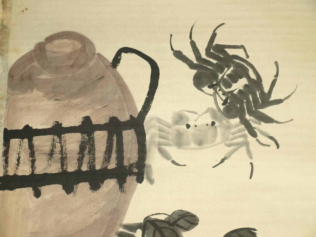 人物図 金梦石作清時代 肉筆保證 唐物唐本　掛け軸捲り BD599C11-4