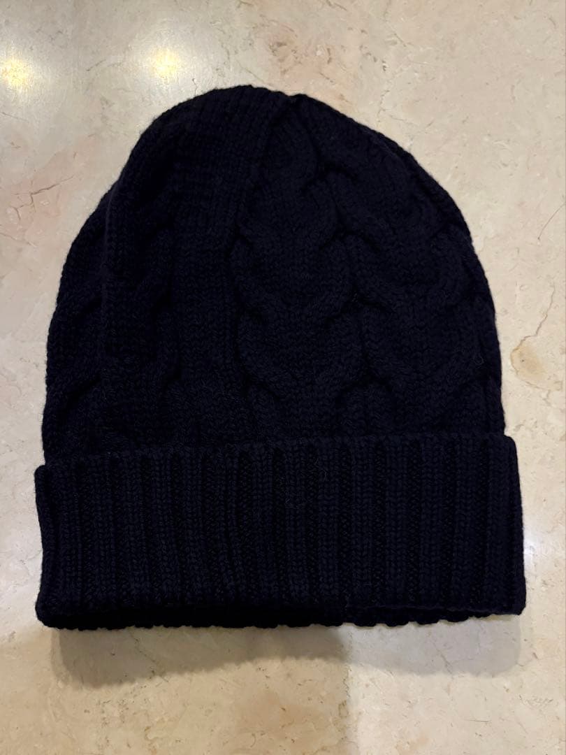 MONCLER ネイビー ニット帽 L