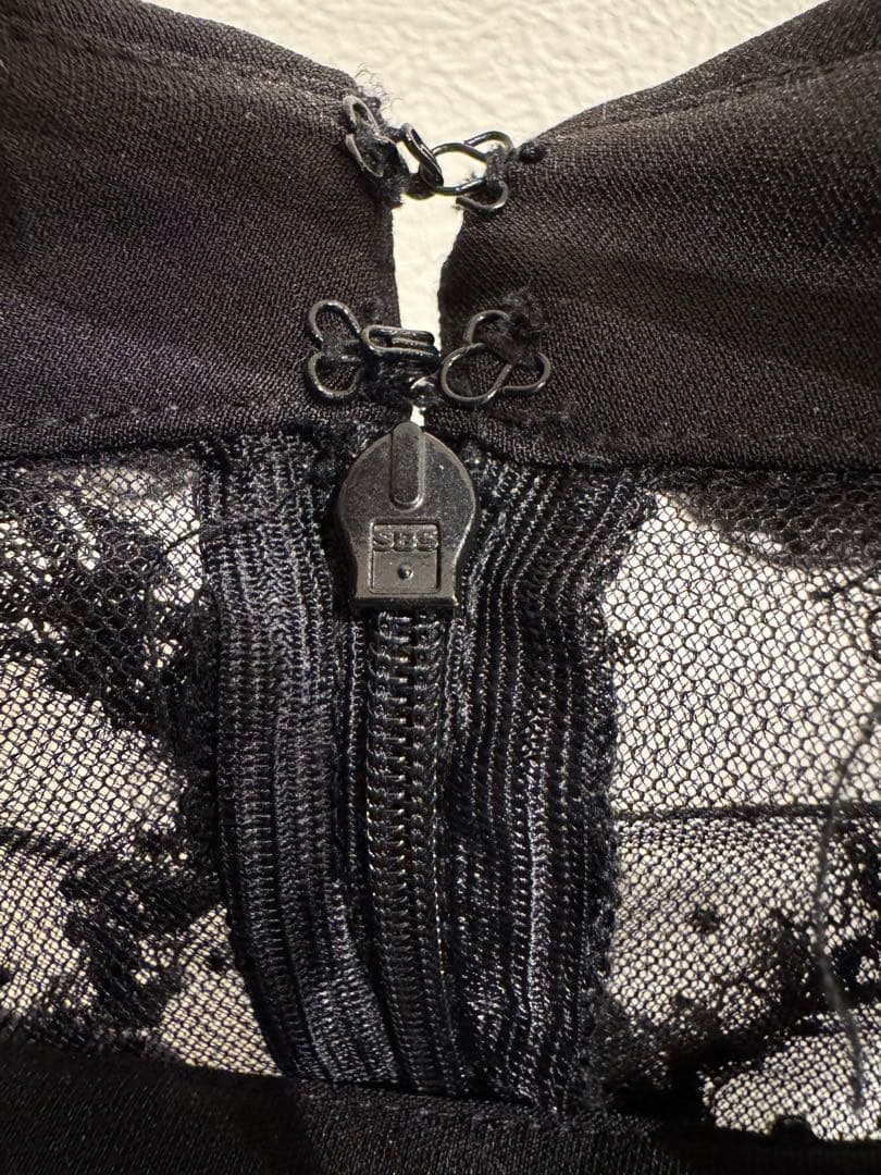 anマーメイド 襟付き フリルデザイン シアー ミニドレス キャバ　sugar