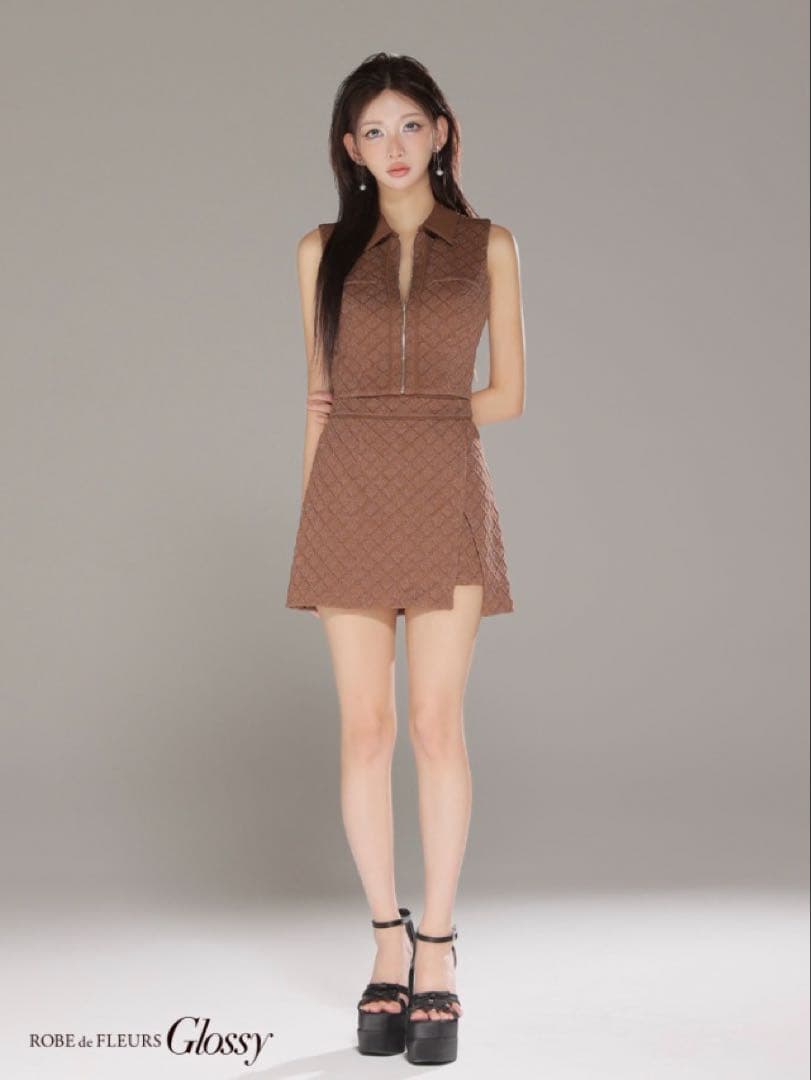 ROBE de FLEURS glossy ドレス