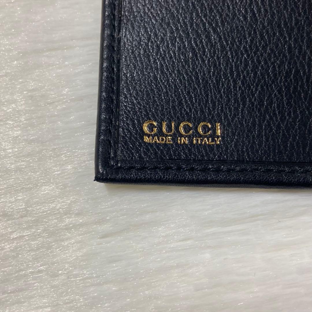 早い者勝ち　美品　GUCCI グッチ　二つ折り　長財布　黒　箱付き　ホースシュー