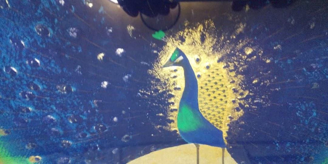 「孔雀 」 児玉三鈴画伯真筆