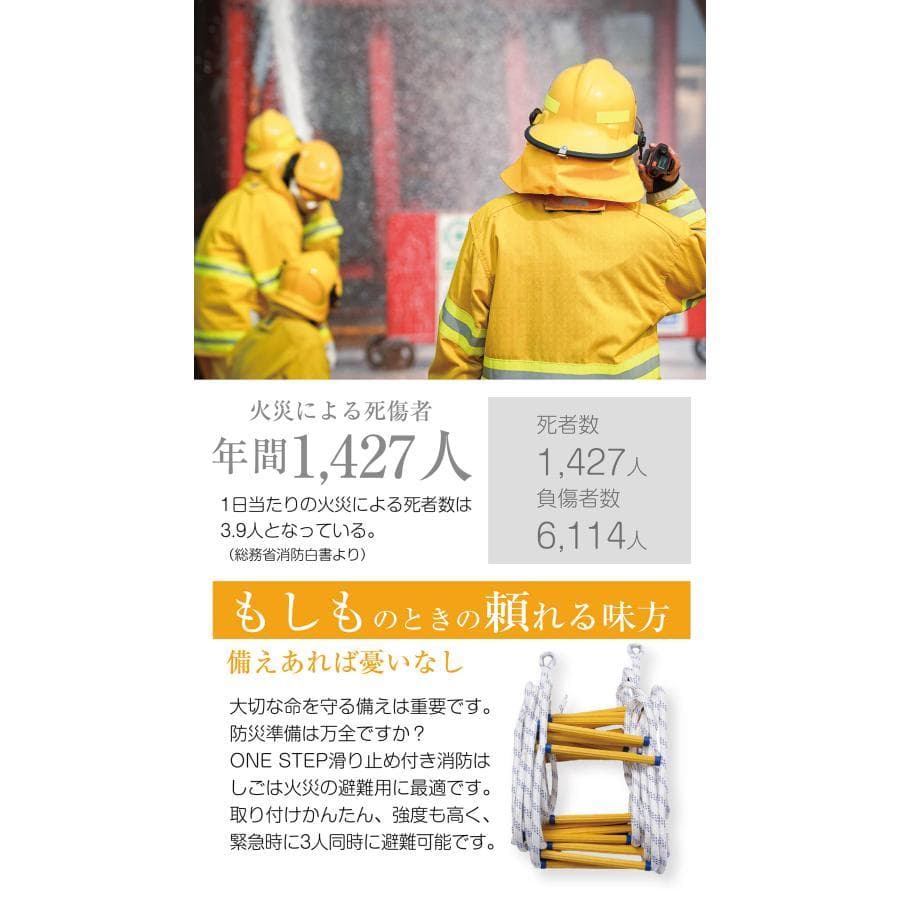避難はしご 3階用 10m ロープはしご 防災グッズ 緊急用 避難ロープ 588