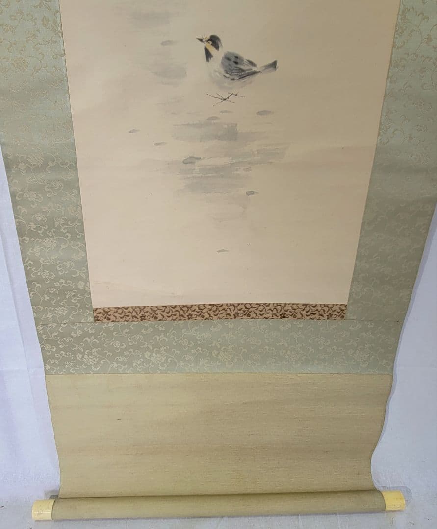 田中案山子　野葡萄　花鳥画　掛け軸　共箱　書画、骨董品、美術品